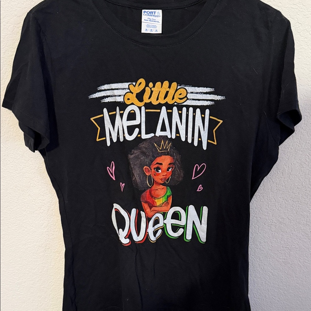 Port and Company Little Melanin Queen Graphic Tshirt
